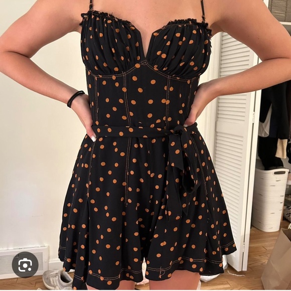 Free People Polka Dot Romper - Picture 1 of 6